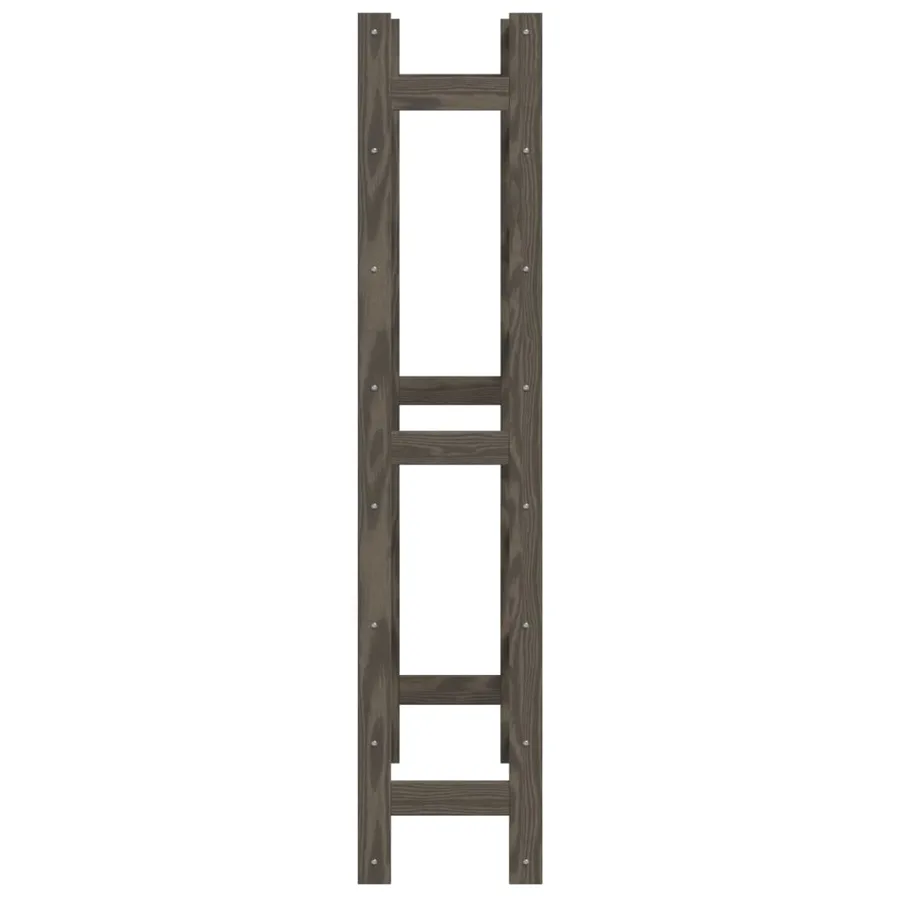 Casier à bouteilles pour 56 bouteilles gris bois pin solide - 4
