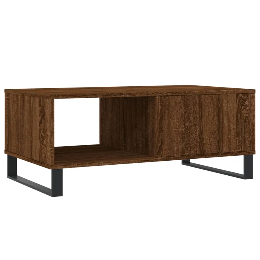 Table basse Chêne marron 90x50x36,5 cm Bois d'ingénierie - 8