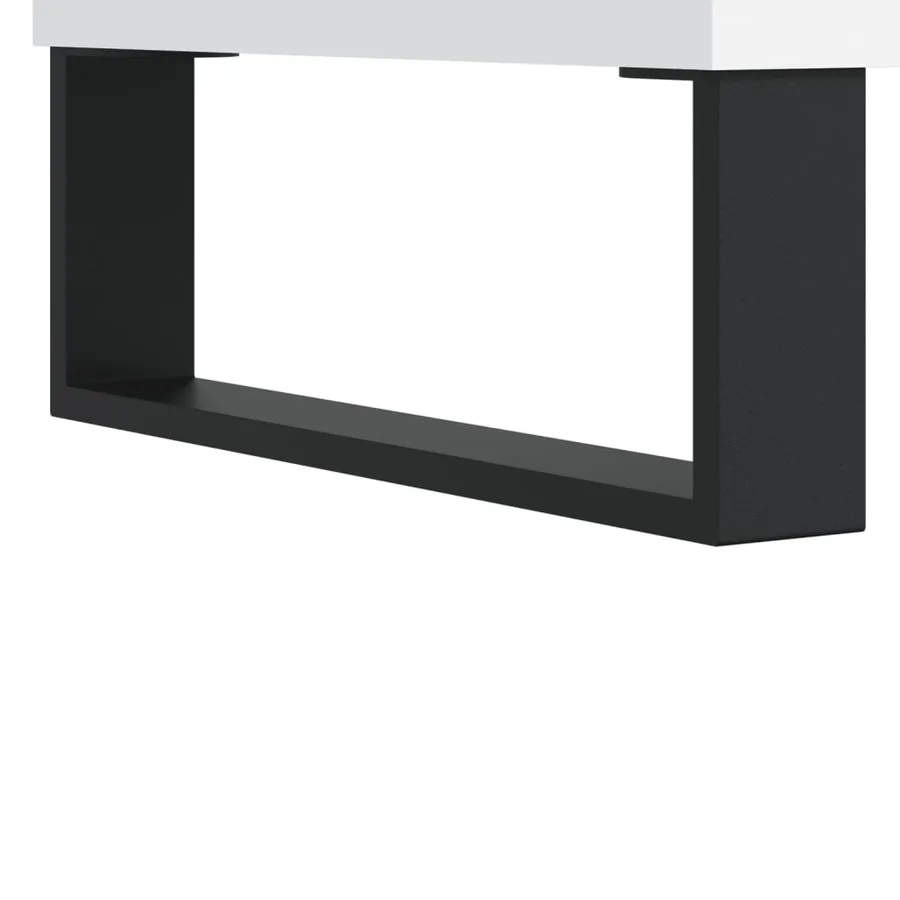 Table basse Blanc 90x50x36,5 cm Bois d'ingénierie - 10