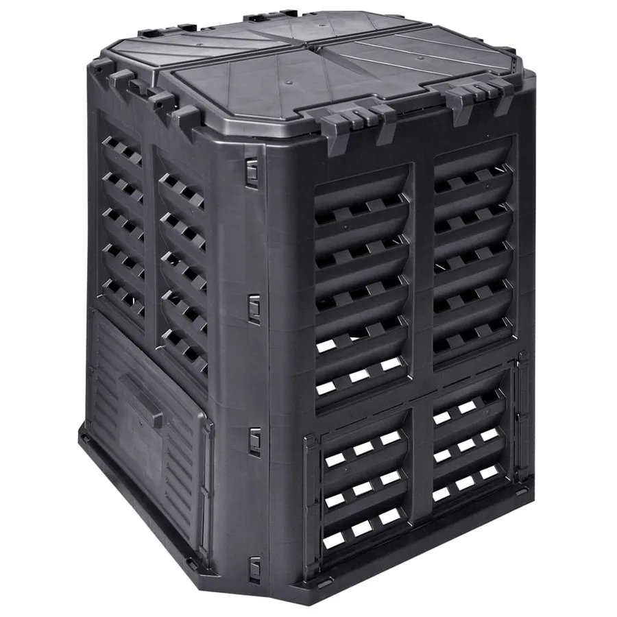 Composteur de jardin Noir 68,9x68,9x83,9 cm 360 L - 2