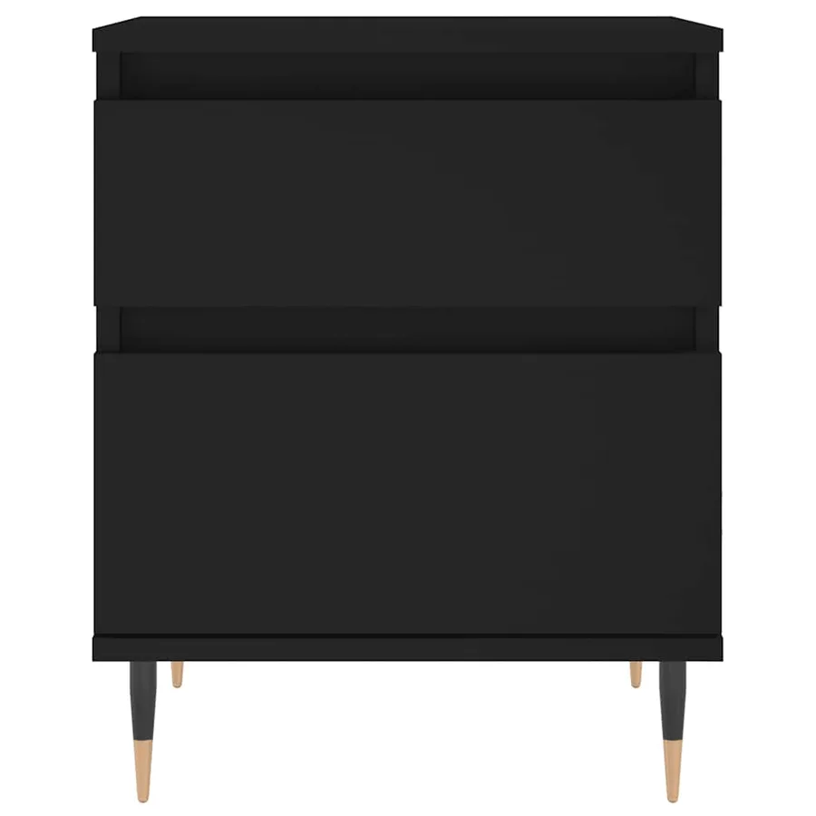 Tables de chevet 2 pcs noir 40x35x50 cm bois d’ingénierie - 6
