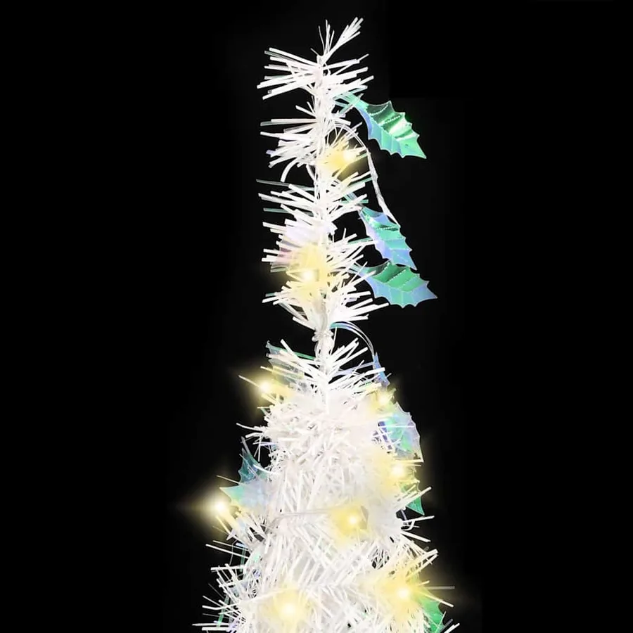Sapin de Noël artificiel escamotable 100 LED blanc 150 cm - 3