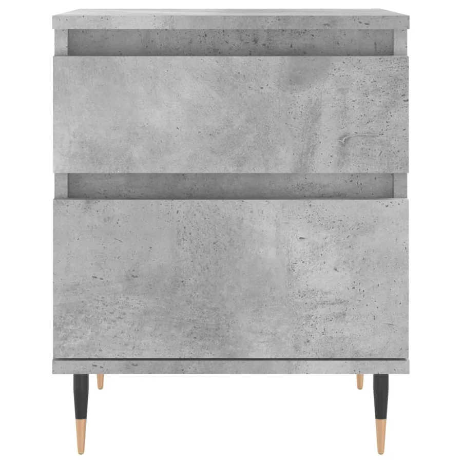 Table de chevet gris béton 40x35x50 cm bois d’ingénierie - 3