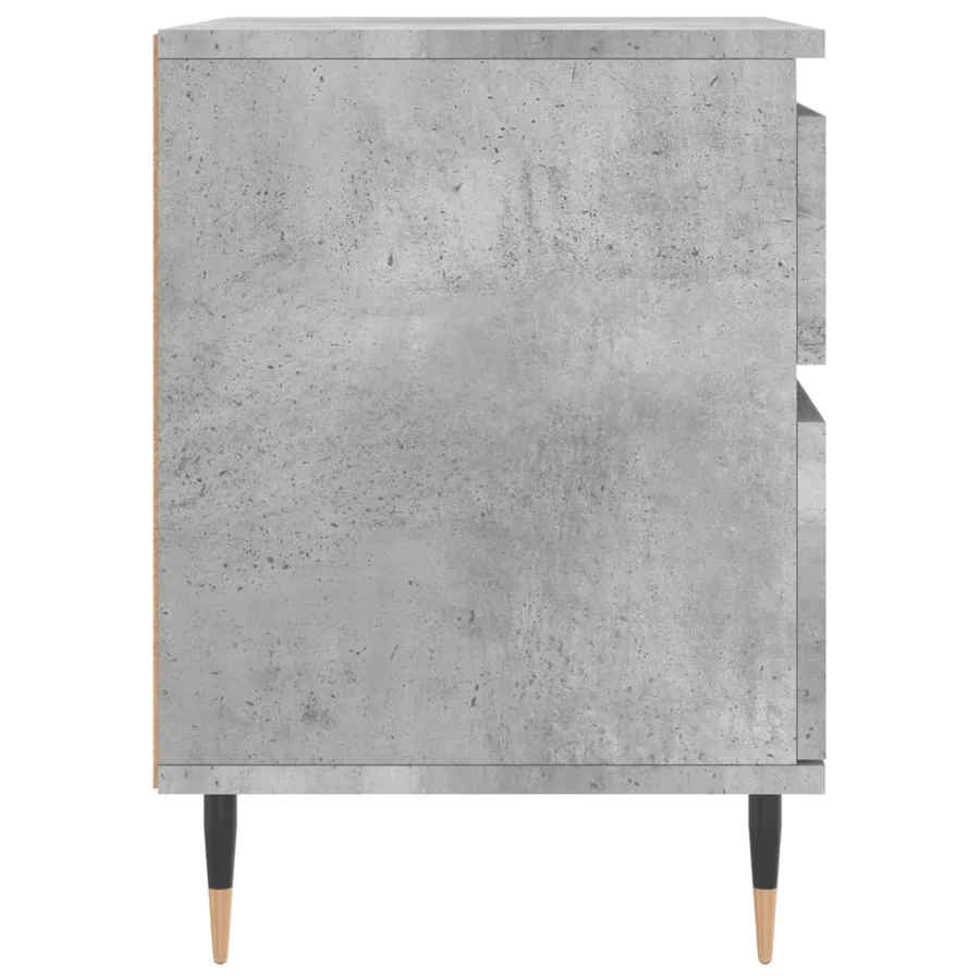 Table de chevet gris béton 40x35x50 cm bois d’ingénierie - 6