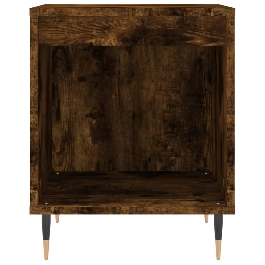 Table de chevet chêne fumé 40x35x50 cm bois d’ingénierie - 4
