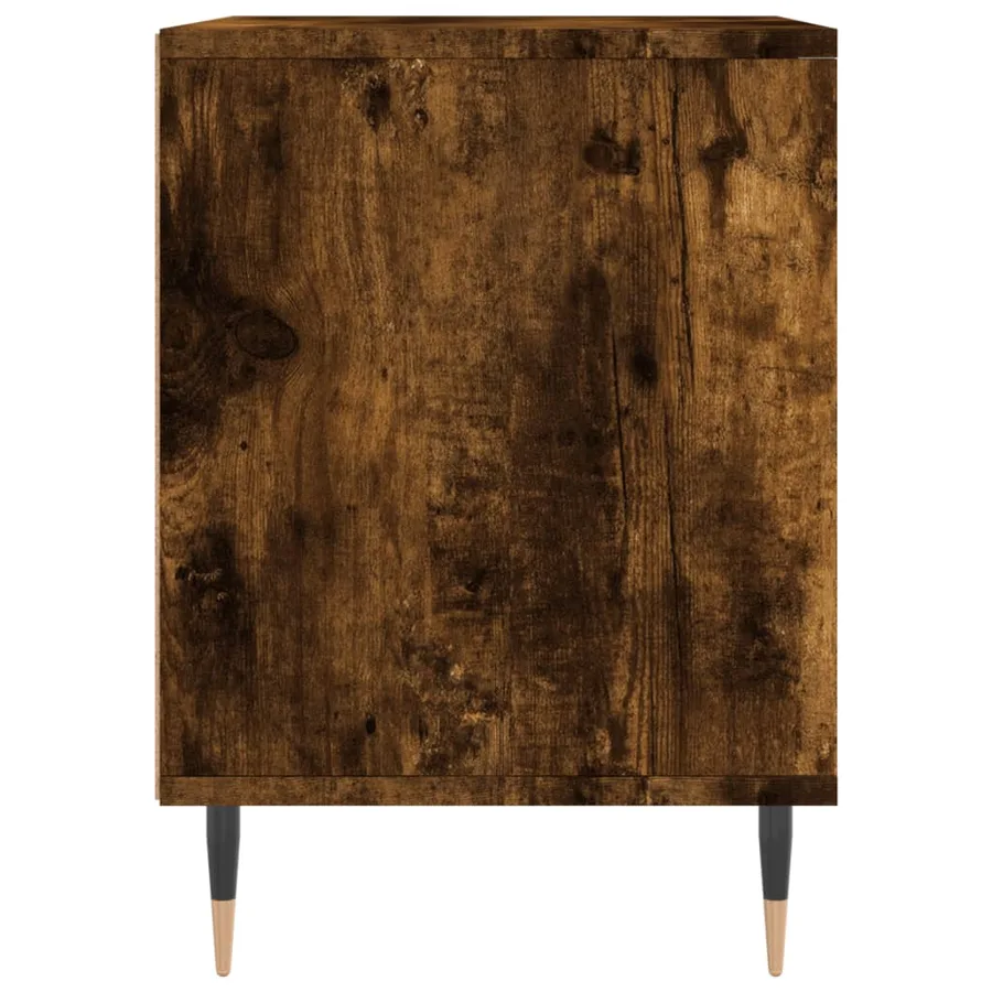 Table de chevet chêne fumé 40x35x50 cm bois d’ingénierie - 5