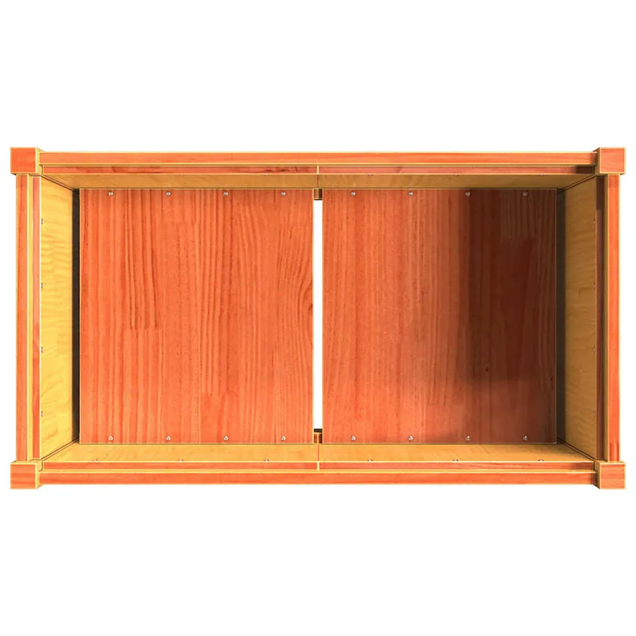Jardinière cire marron 90x50x70 cm bois de pin massif - 8