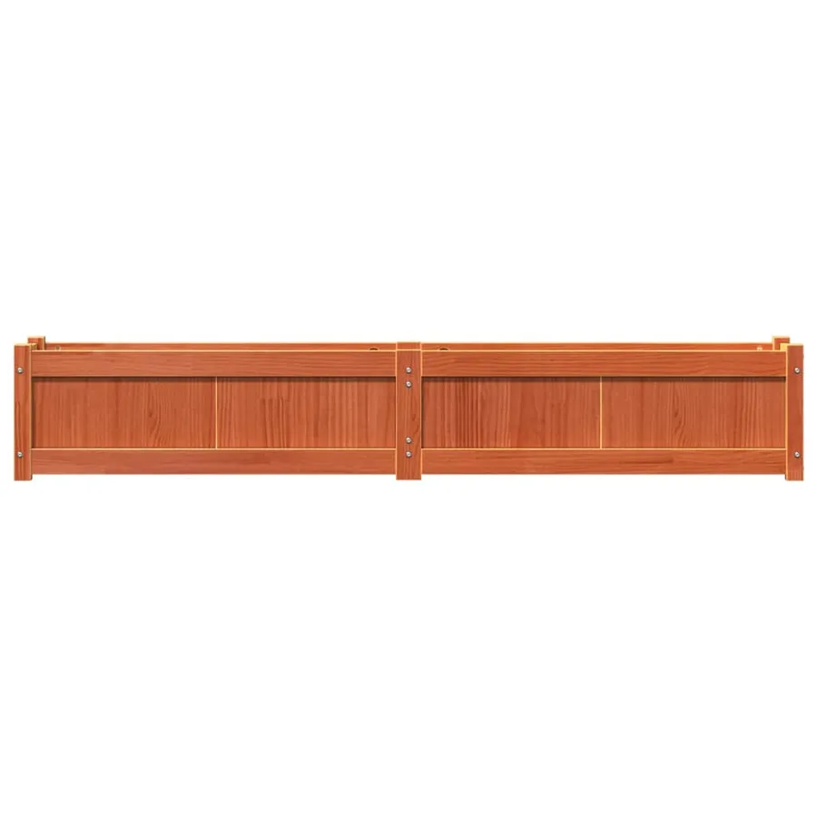 Jardinières 2 pcs cire marron bois de pin massif - 6