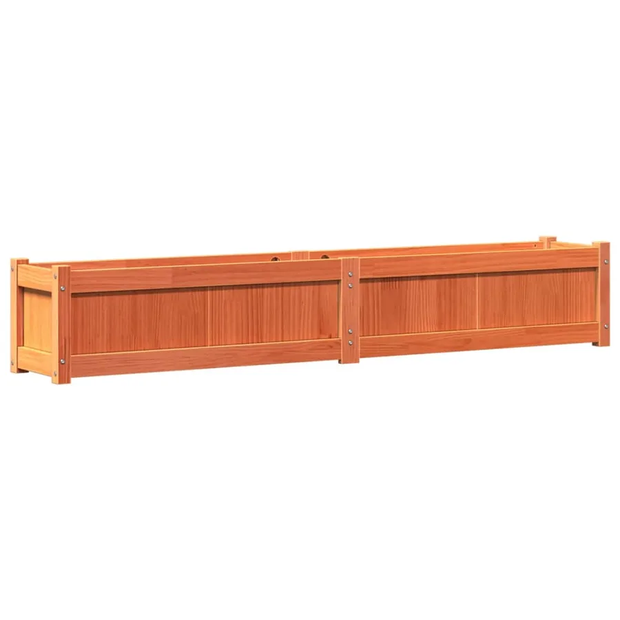 Jardinières 2 pcs cire marron bois de pin massif - 8
