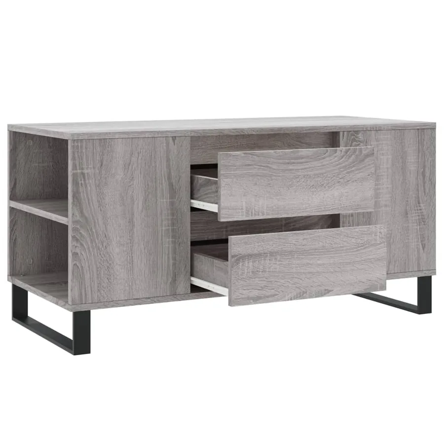 Table basse sonoma gris 102x44,5x50 cm bois d'ingénierie - 6