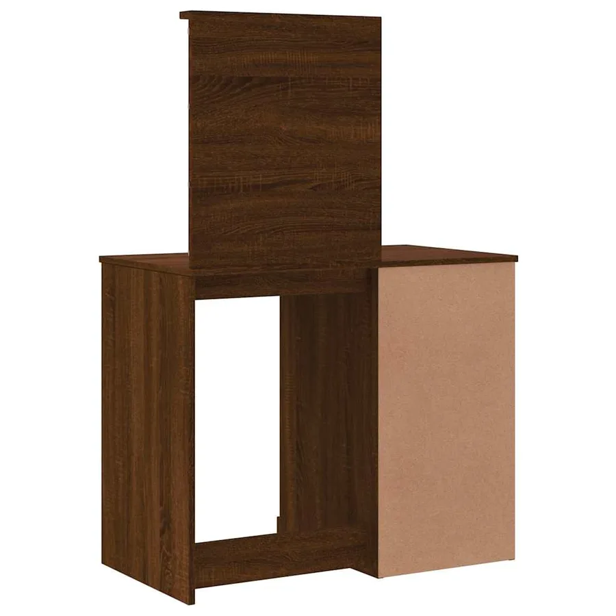 Coiffeuse avec lumières LED chêne marron 90x42x132,5 cm - 7