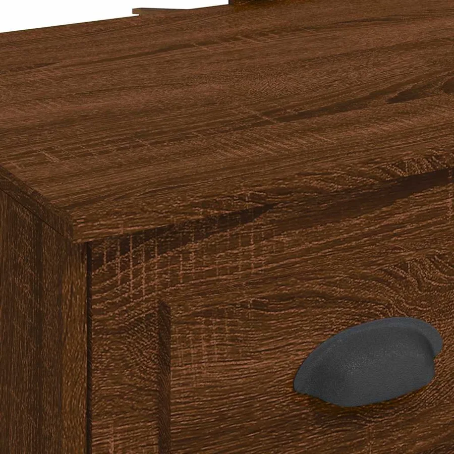 Coiffeuse avec lumières LED chêne marron 90x42x132,5 cm - 9
