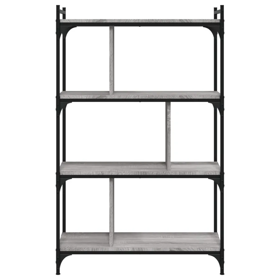 Bibliothèque à 4 niveaux sonoma gris 76x32x123 cm - 3