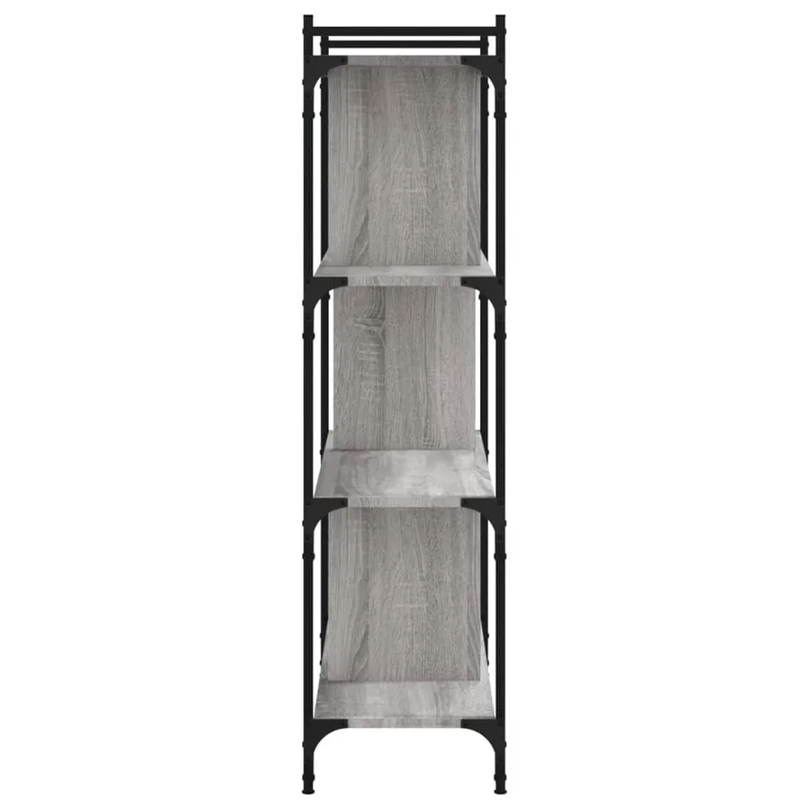 Bibliothèque à 4 niveaux sonoma gris 76x32x123 cm - 5