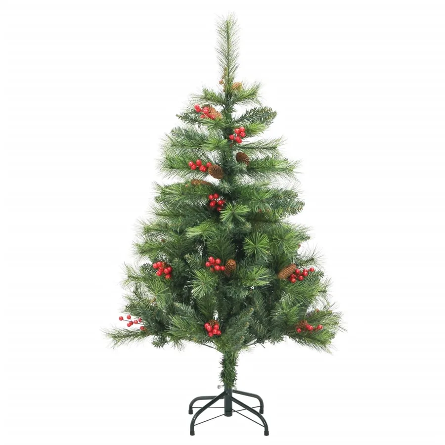 Sapin de Noël artificiel avec pommes de pin et baies 150 cm - 2
