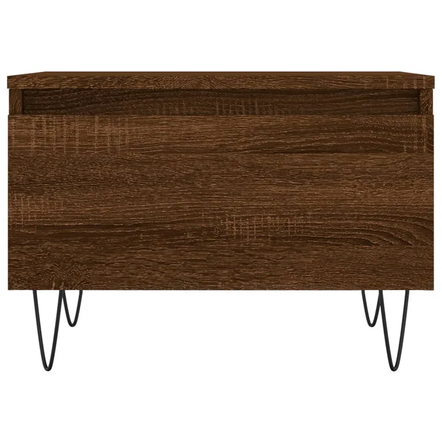 Tables basses 2 pcs chêne marron 50x46x35 cm bois d'ingénierie - 6