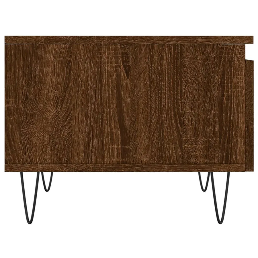 Tables basses 2 pcs chêne marron 50x46x35 cm bois d'ingénierie - 8