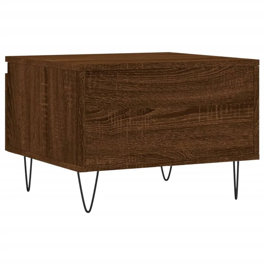 Tables basses 2 pcs chêne marron 50x46x35 cm bois d'ingénierie - 9