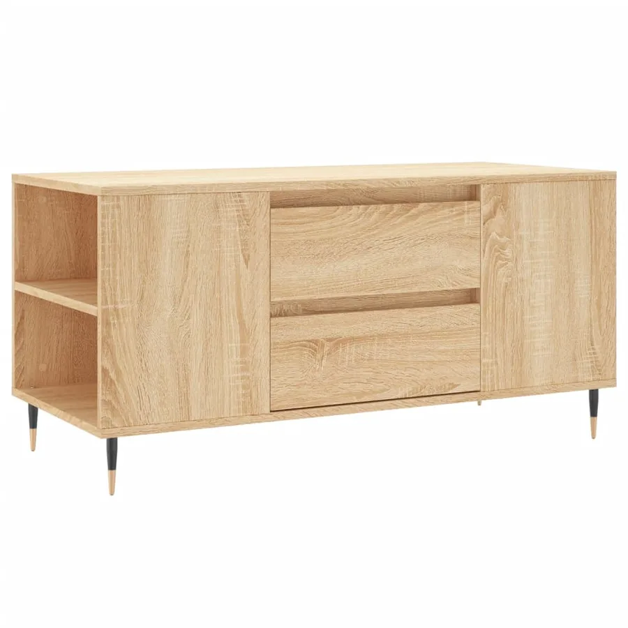 Table basse chêne sonoma 102x44,5x50 cm bois d'ingénierie - 2