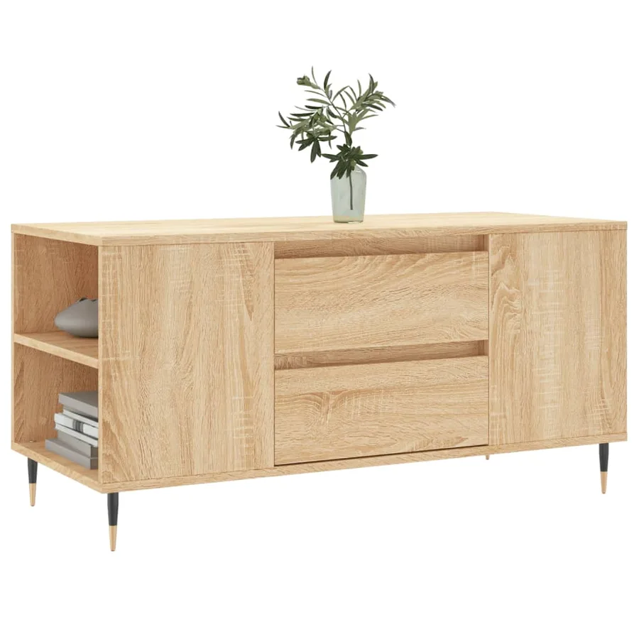 Table basse chêne sonoma 102x44,5x50 cm bois d'ingénierie - 3