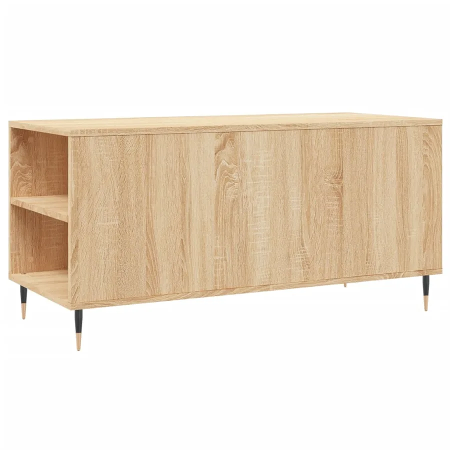 Table basse chêne sonoma 102x44,5x50 cm bois d'ingénierie - 8