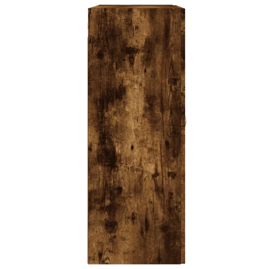 Armoire murale chêne fumé 69,5x34x90 cm bois d'ingénierie - 8