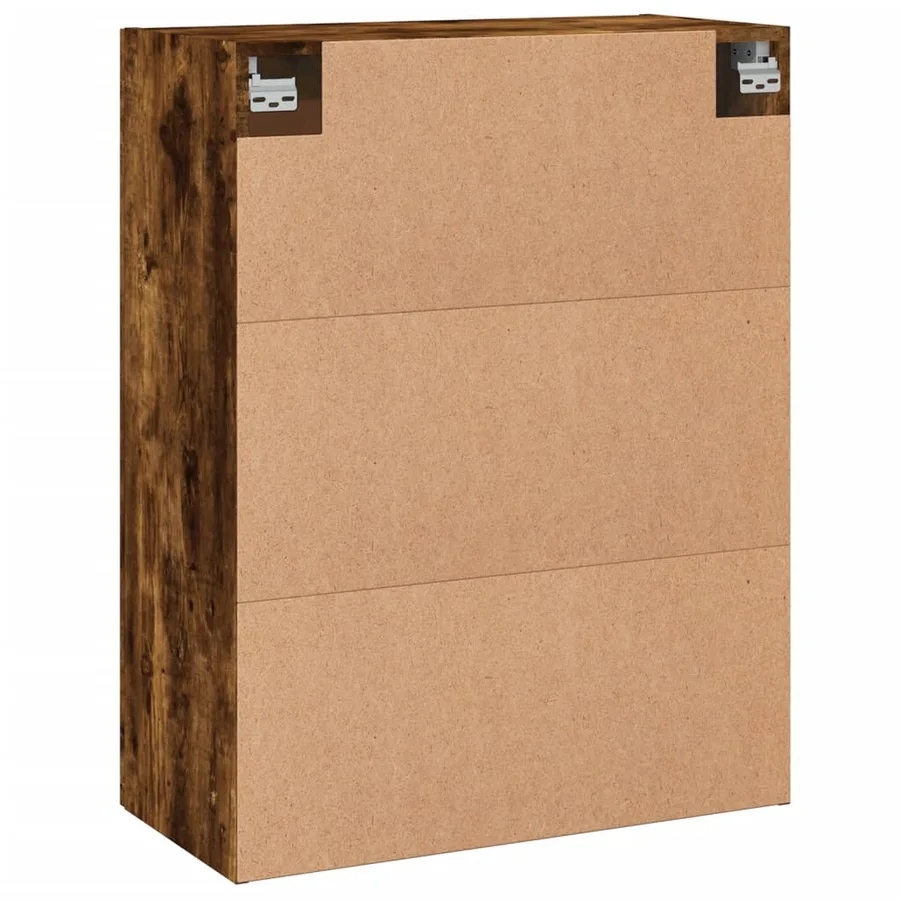 Armoire murale chêne fumé 69,5x34x90 cm bois d'ingénierie - 9