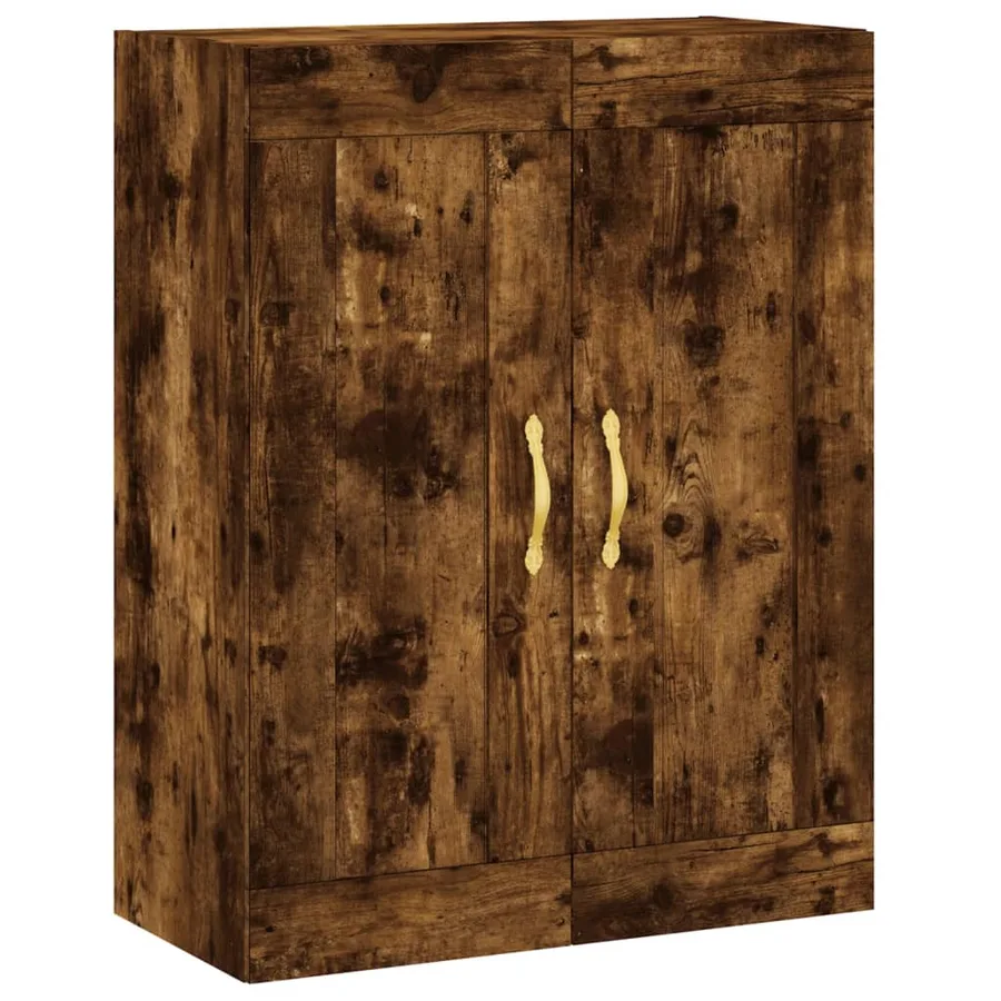 Buffet haut Chêne fumé 69,5x34x180 cm Bois d'ingénierie - 4
