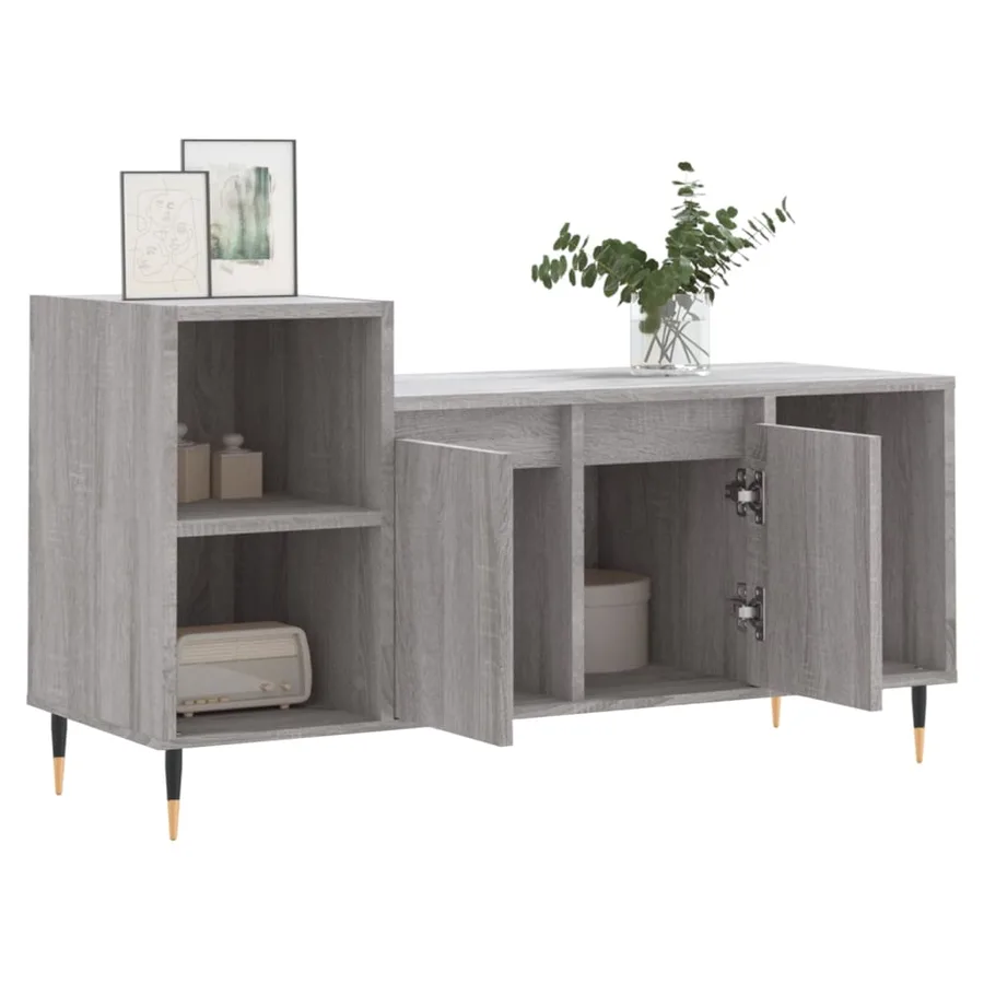 Meuble TV Sonoma gris 100x35x55 cm Bois d'ingénierie - 4