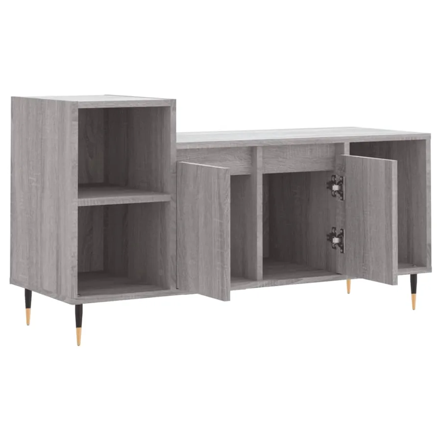 Meuble TV Sonoma gris 100x35x55 cm Bois d'ingénierie - 6