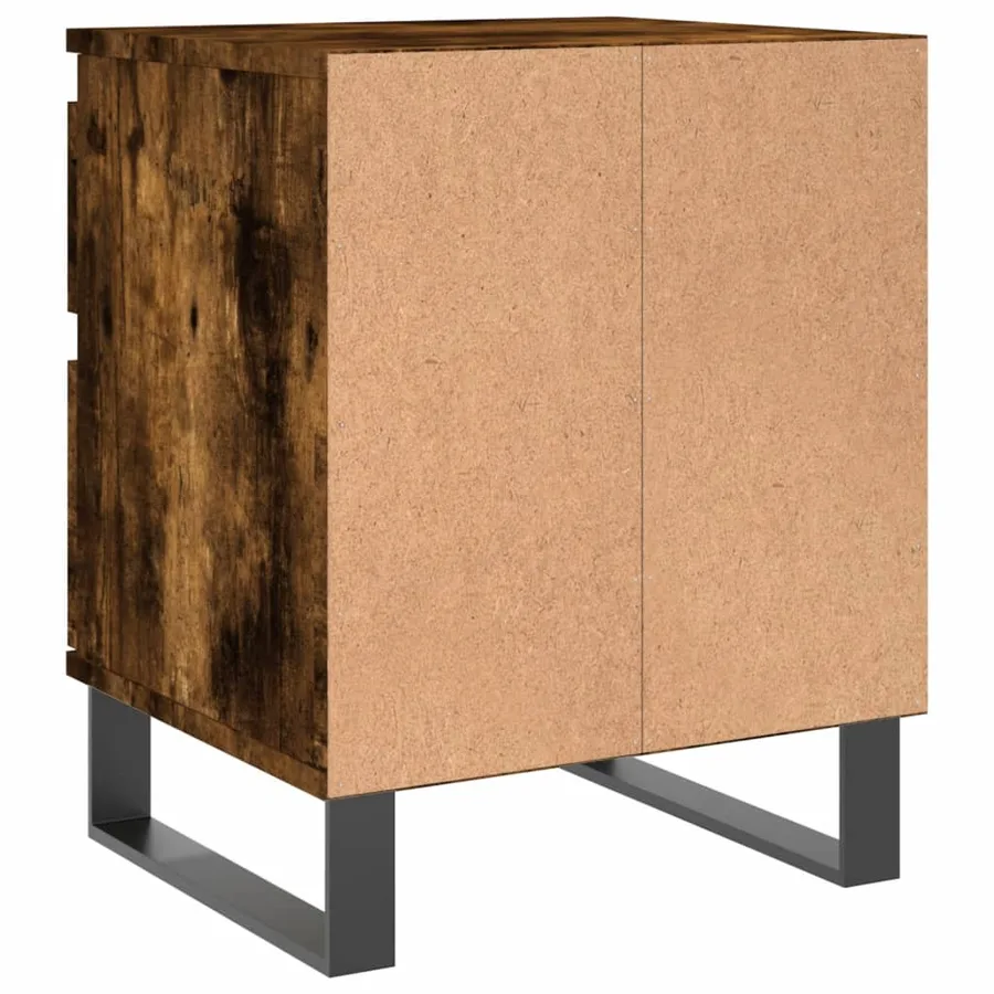 Tables de chevet 2 pcs chêne fumé 40x35x50 cm bois ingénierie - 6