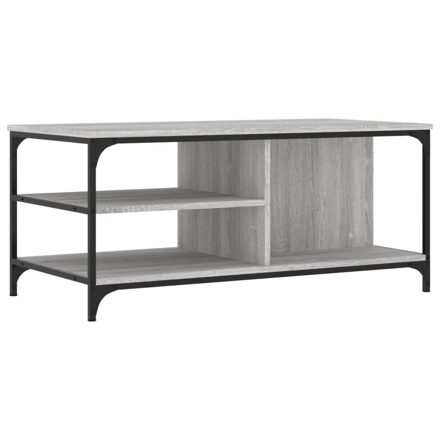 Table basse Sonoma gris 100x50x45 cm Bois d'ingénierie - 2