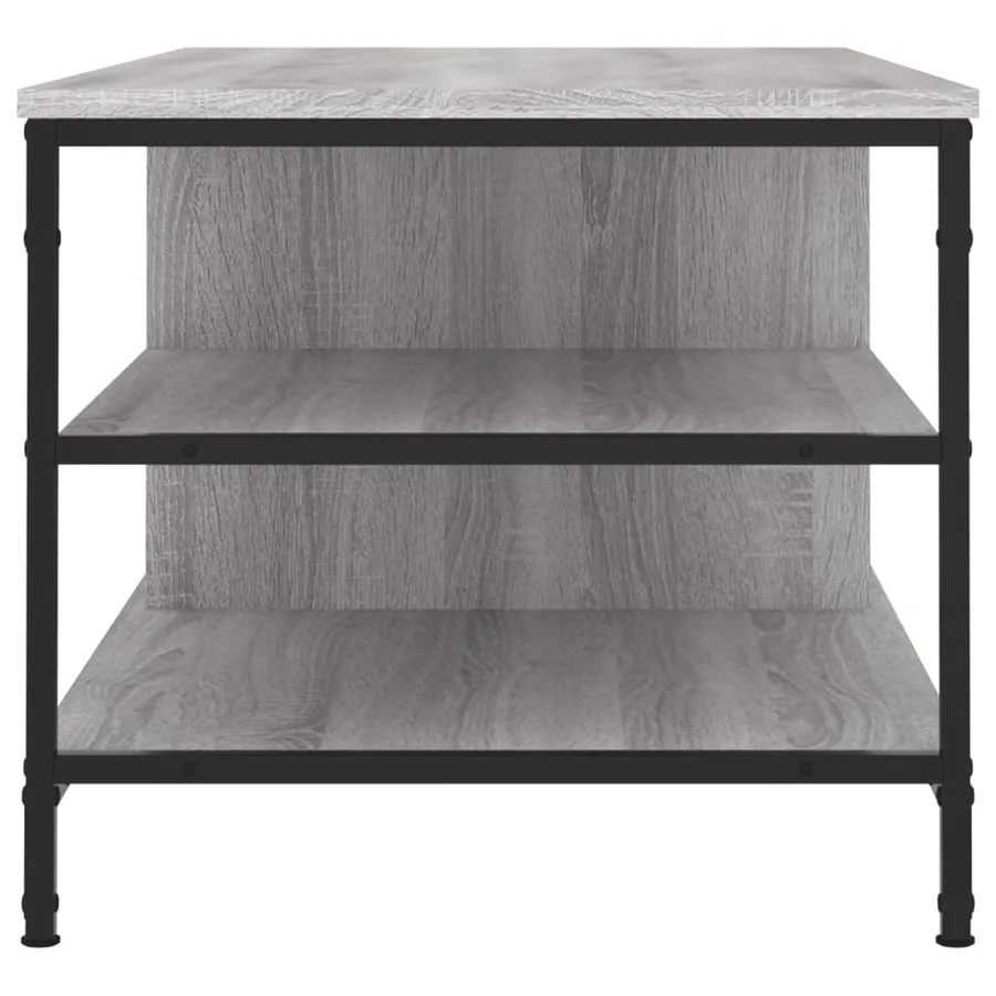 Table basse Sonoma gris 100x50x45 cm Bois d'ingénierie - 5