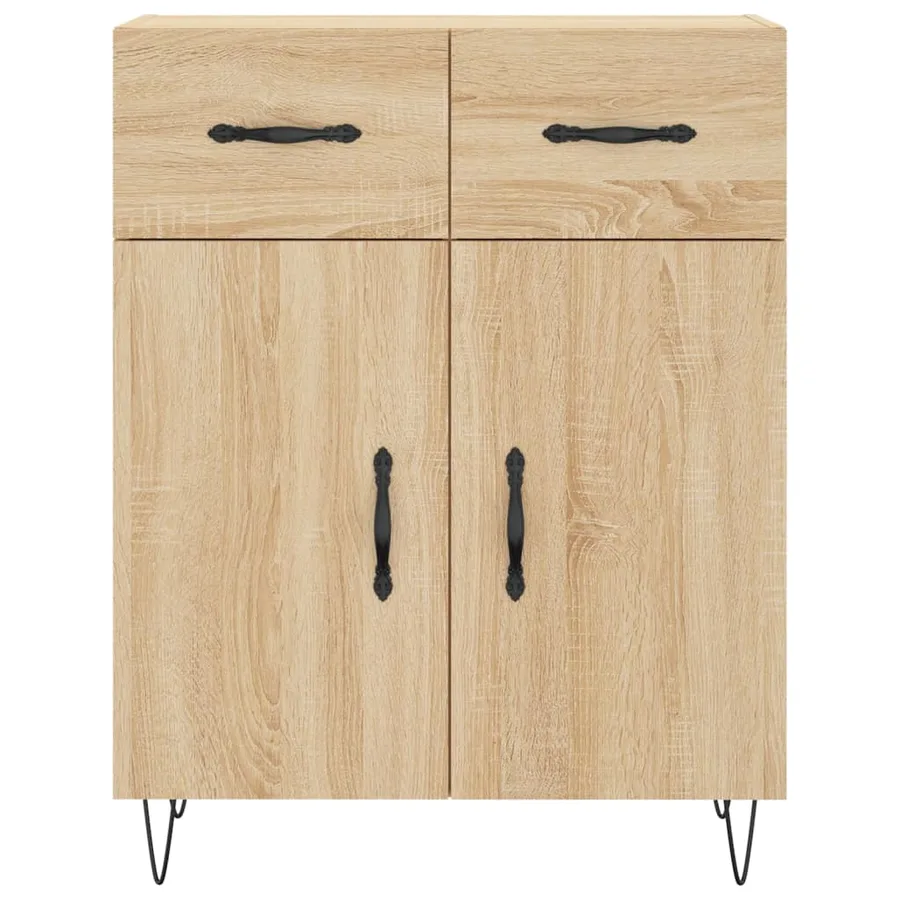 Buffet haut Chêne sonoma 69,5x34x180 cm Bois d'ingénierie - 8