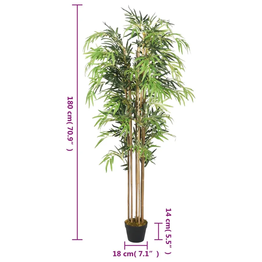 Bambou artificiel 1605 feuilles 180 cm vert - 4