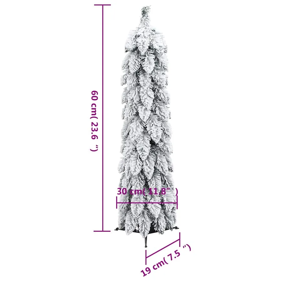 Sapin de Noël artificiel pré-éclairé avec 30 LED/neige floquée - 11