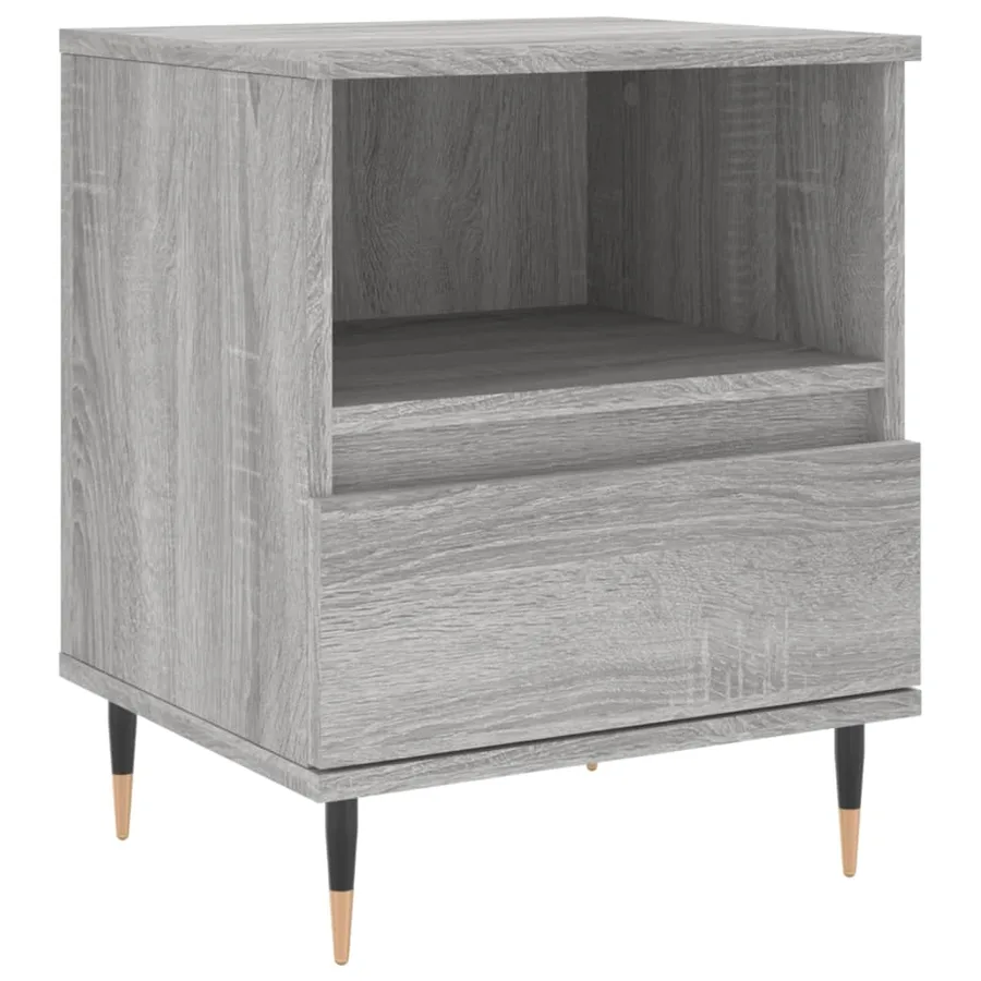Tables de chevet 2 pcs sonoma gris 40x35x50 cm bois ingénierie - 5