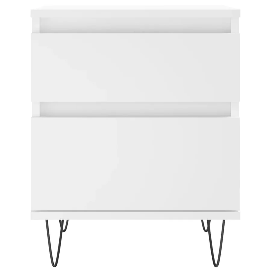 Tables de chevet 2 pcs blanc 40x35x50 cm bois d’ingénierie - 6