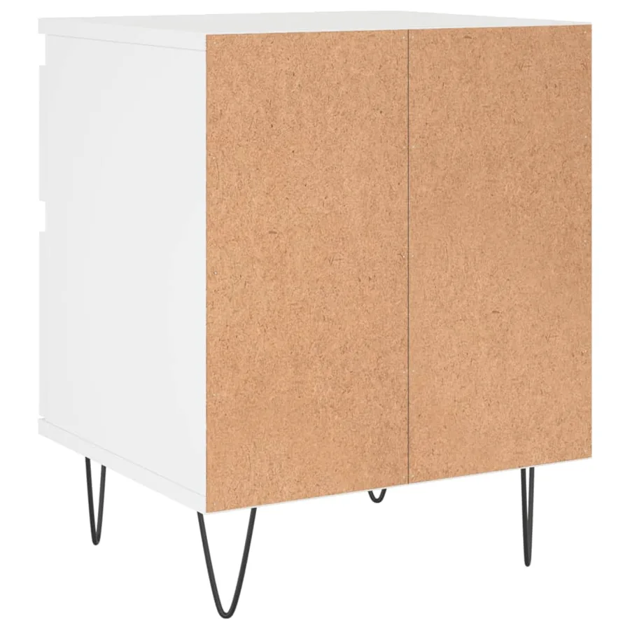 Tables de chevet 2 pcs blanc 40x35x50 cm bois d’ingénierie - 9