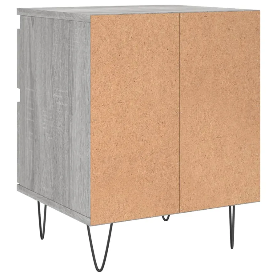 Tables de chevet 2 pcs sonoma gris 40x35x50 cm bois ingénierie - 6