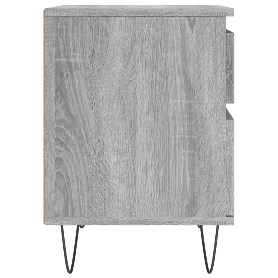 Tables de chevet 2 pcs sonoma gris 40x35x50 cm bois ingénierie - 7