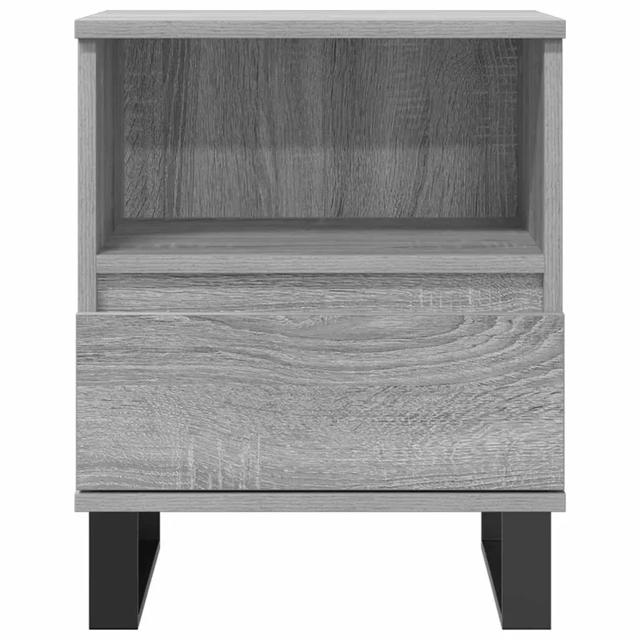 Table de chevet sonoma gris 40x35x50 cm bois d’ingénierie - 3