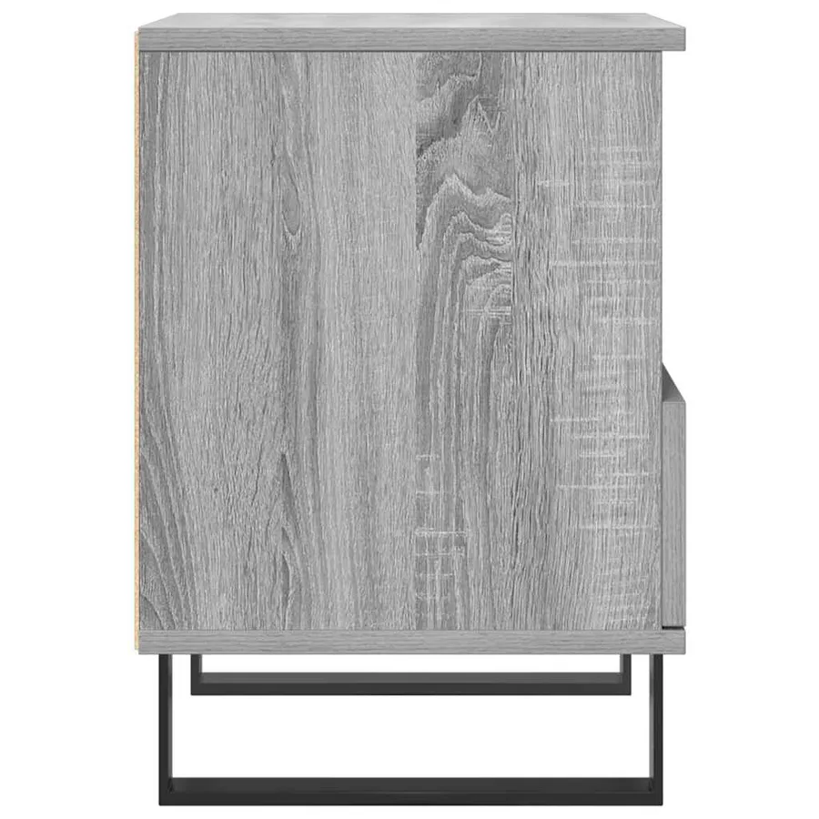 Table de chevet sonoma gris 40x35x50 cm bois d’ingénierie - 6