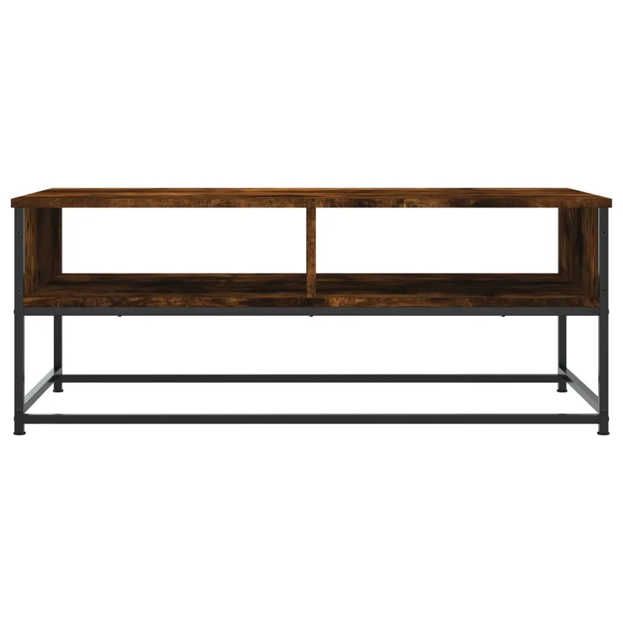 Table basse chêne fumé 100x51x40 cm bois d'ingénierie - 4