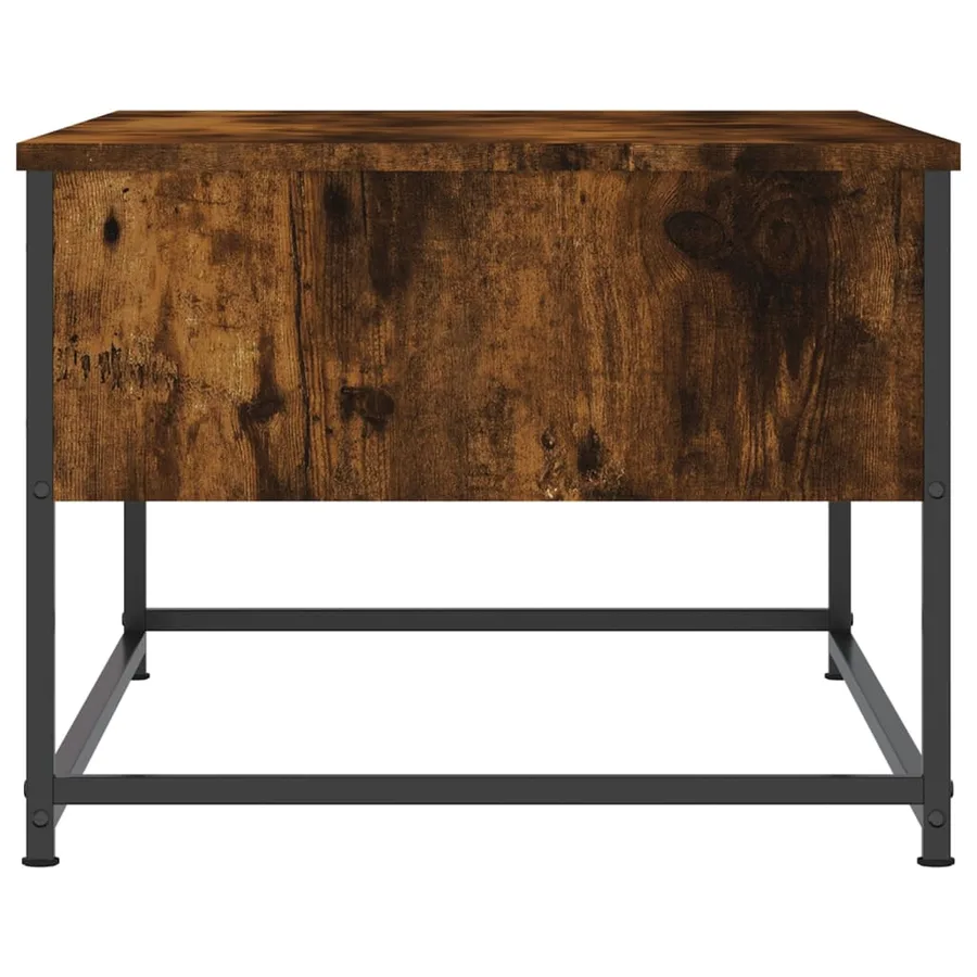 Table basse chêne fumé 100x51x40 cm bois d'ingénierie - 5