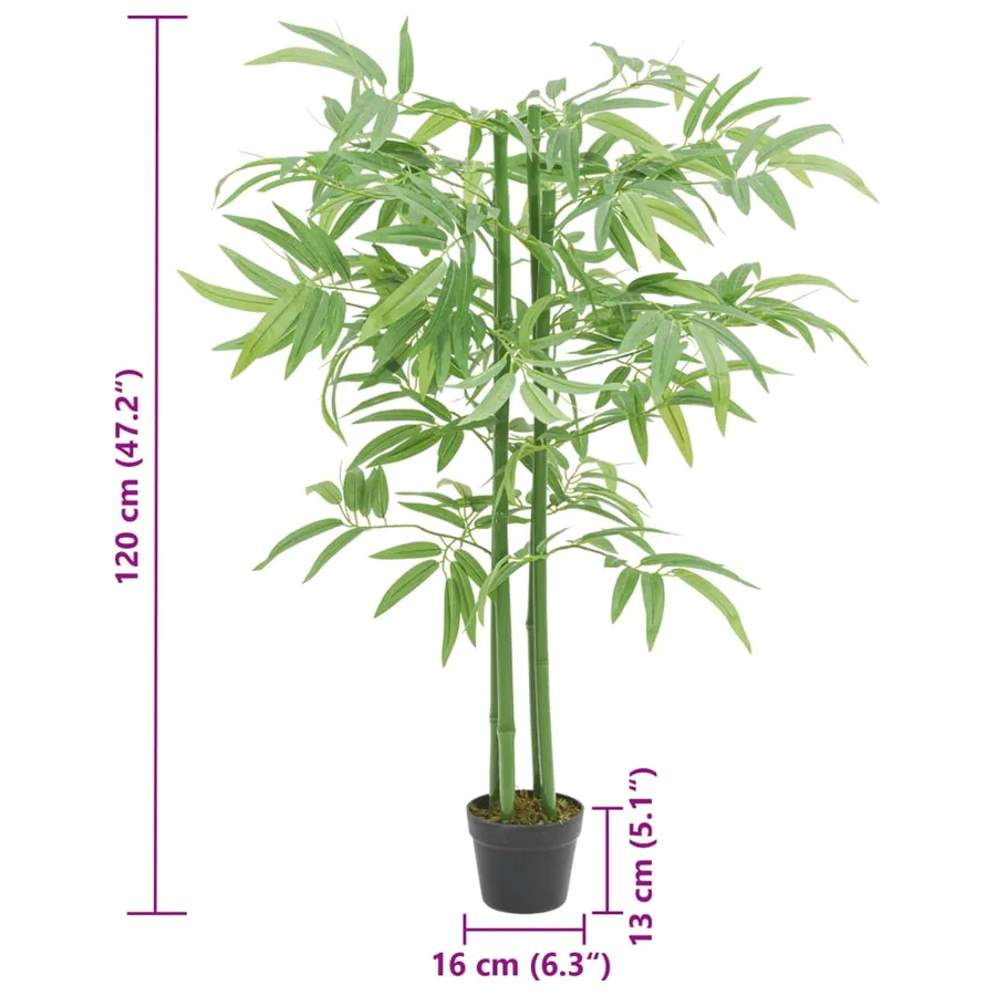 Bambou artificiel 384 feuilles 120 cm vert - 4