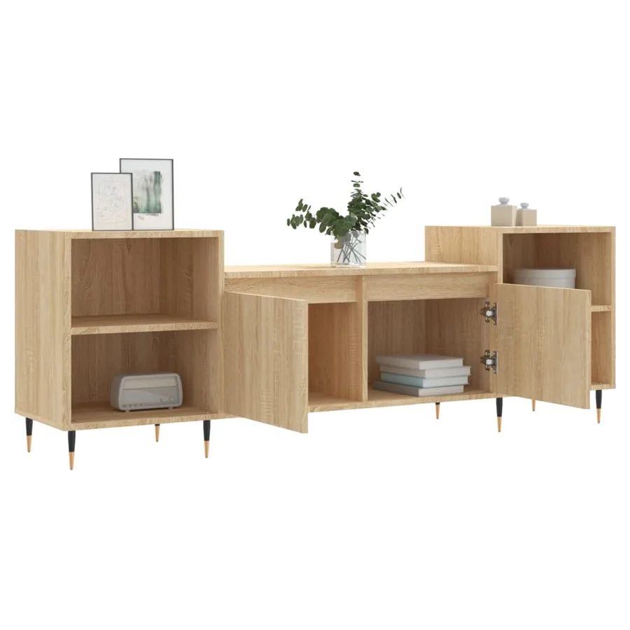 Meuble TV Chêne sonoma 160x35x55 cm Bois d'ingénierie - 4