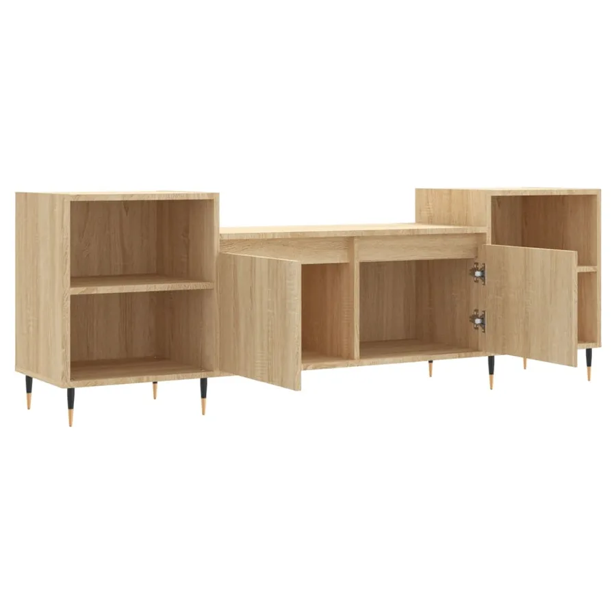 Meuble TV Chêne sonoma 160x35x55 cm Bois d'ingénierie - 6