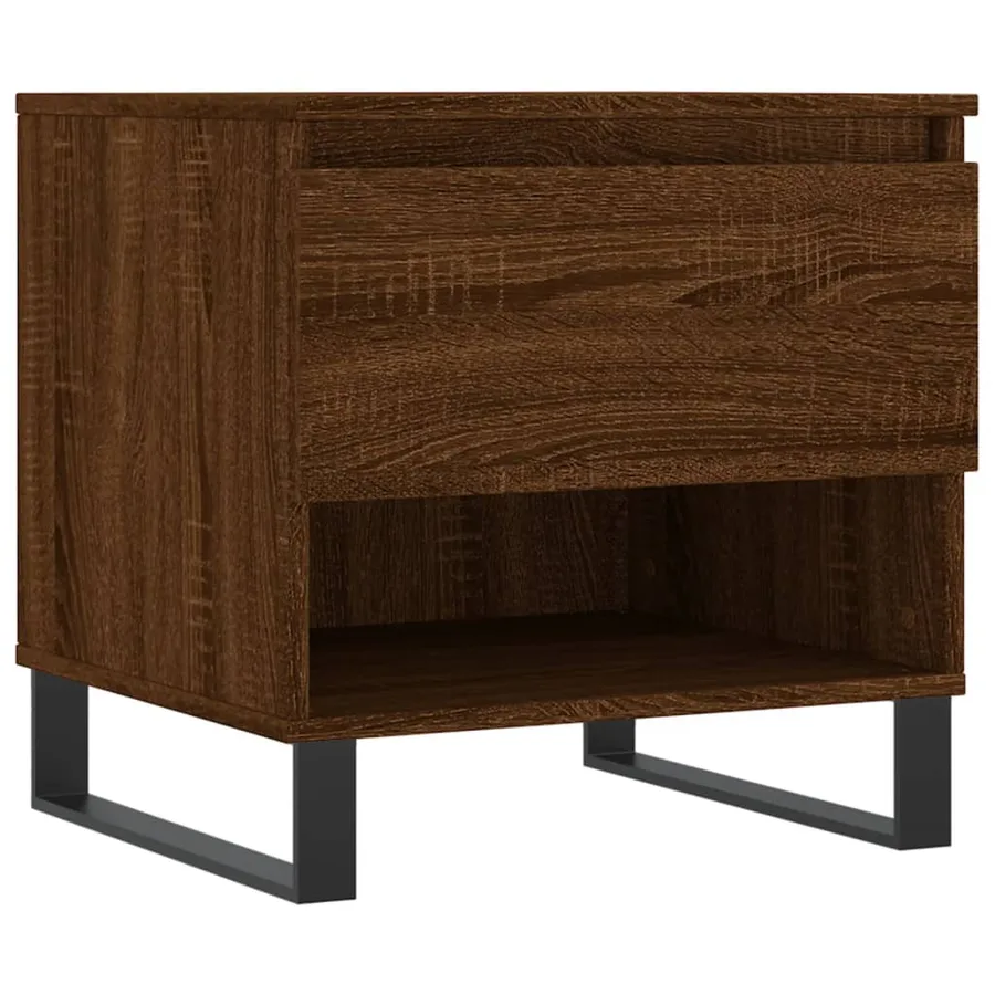 Tables basses 2 pcs chêne marron 50x46x50 cm bois d'ingénierie - 5