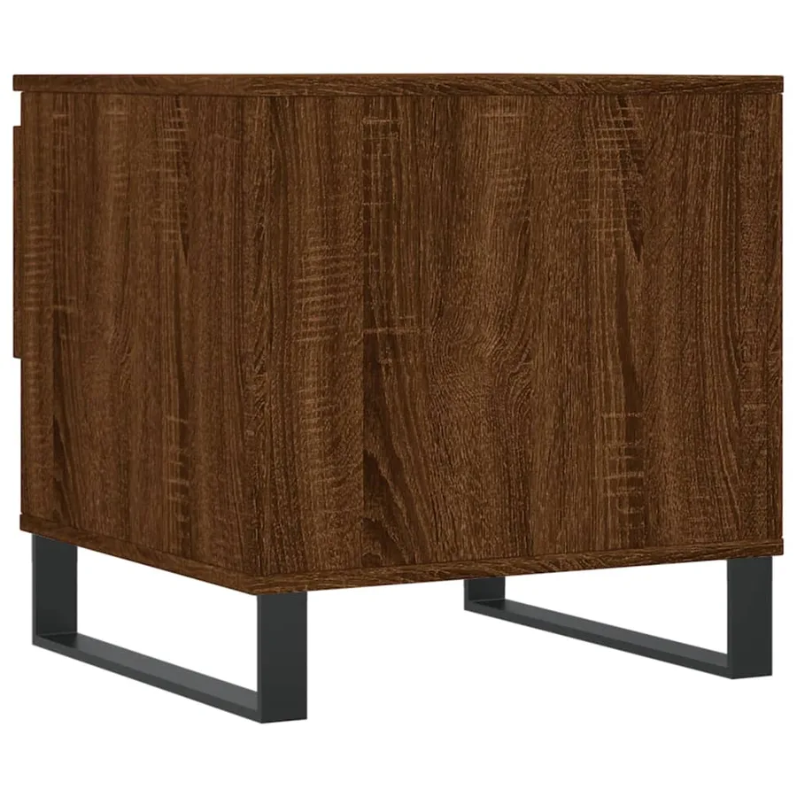 Tables basses 2 pcs chêne marron 50x46x50 cm bois d'ingénierie - 9